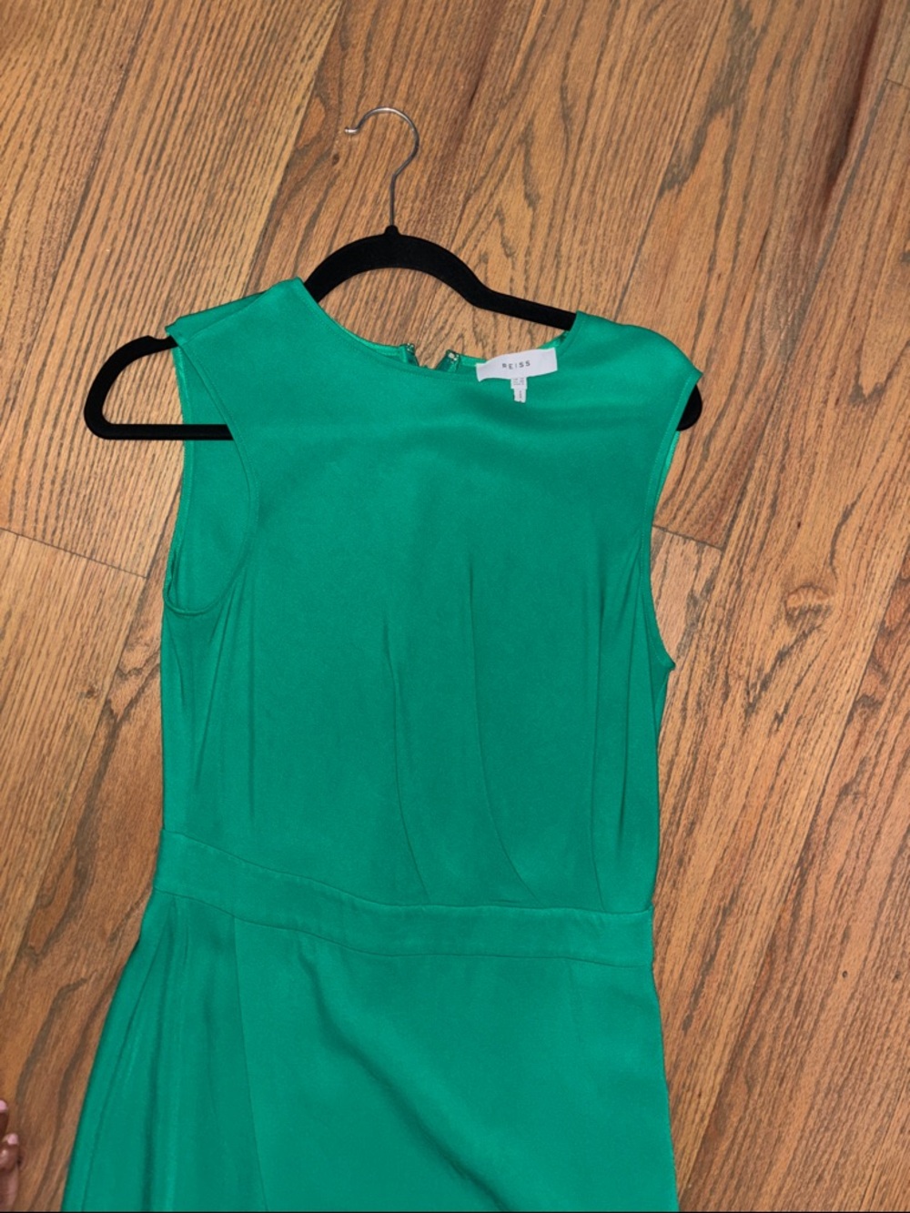 Reiss Emerald Green Sleeveless Midi Dress